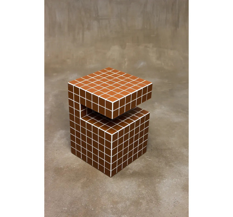 Кавовий столик Cube Shelf 50/40 см. Tile 5 см8